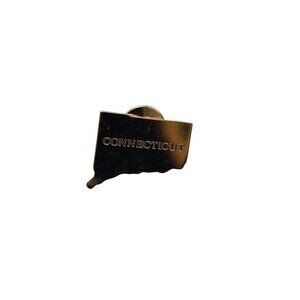 Avon State of Connecticut Lapel Pin Gold Tone Vintage
